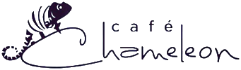Cafe Chameleon logo scroll